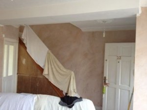 Painting job before.