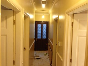 Hallway before painting