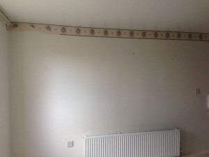 Preparing a feature wall ready for wallpapering