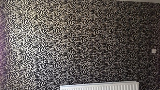 Feature wall when wallpapered