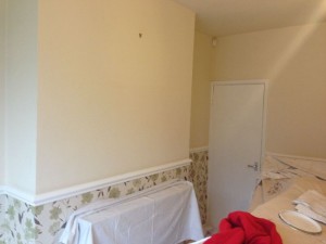 Getting the room ready for decorating