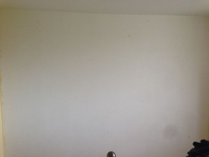 Preparation on a bedroom feature wall