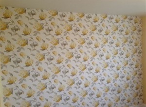 Completion on a bedroom feature wall