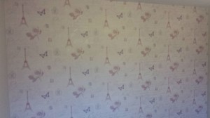 Feature wall after decoration.