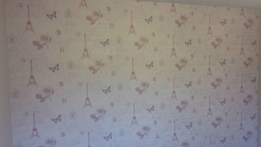 Feature wall after decoration.