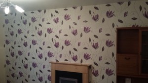 The finished result of this feature wall.