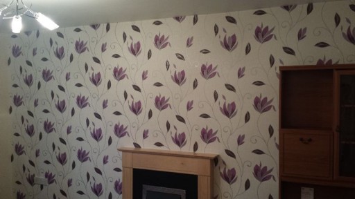 The finished result of this feature wall.