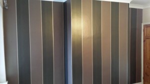 Wallpaper on the feature wall complete.