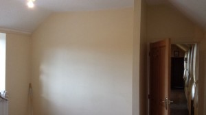 Bedroom walls before painted.
