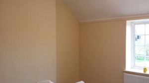 Bedroom walls before painted.