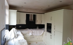Kitchen before completion.
