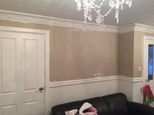 Living room before completion.