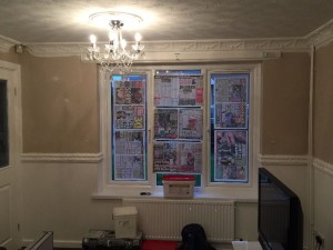 Living room before completion.