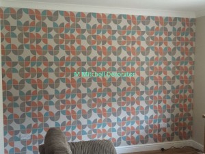 Feature wall finished result.