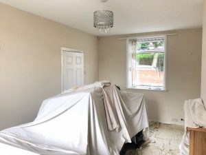 Living room before completion.