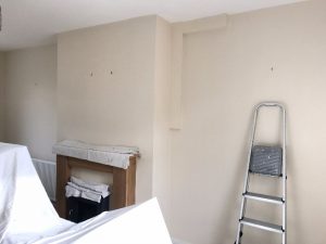 Living room before completion.