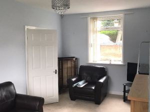 Living room after completion.