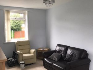 Living room after completion.