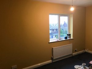 Finished product of a bedroom.