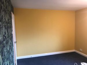 Finished product of a bedroom.
