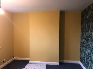 Finished product of a bedroom.