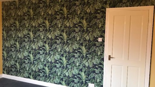 Finished product of a bedroom.