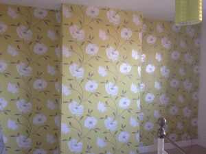 Feature wall after decoration.
