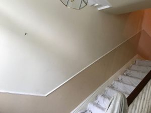Staircase before repaint.