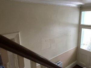 Staircase before repaint..