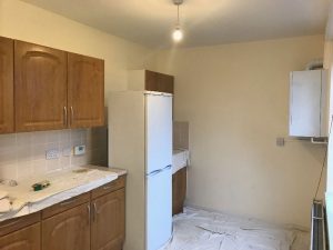 Kitchen before painting.