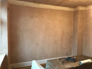 Bedroom walls before completion.