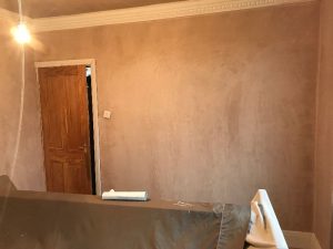 Bedroom walls before completion.