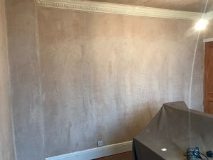Bedroom walls before completion.