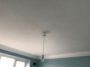 Bedroom ceiling after completion.