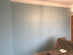 Bedroom walls after completion.