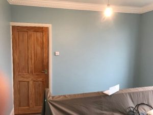 Bedroom walls after completion.