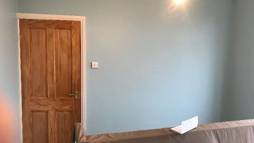 Bedroom walls after completion.