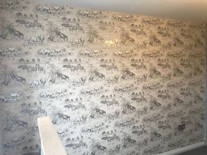 Completed feature wall.
