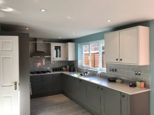 Kitchen walls finished.