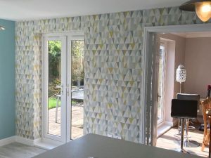 Completed kitchen feature wall.