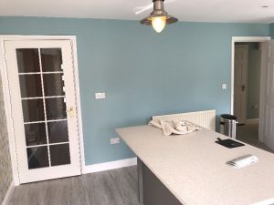 Kitchen walls finished.