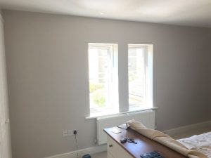 Bedroom walls after completion.