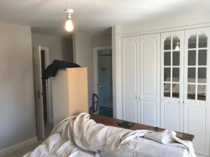 Bedroom walls after completion.