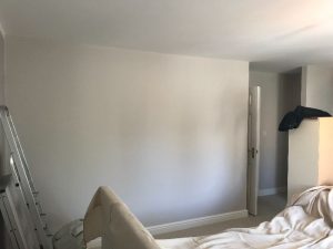 Bedroom walls after completion.