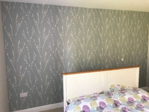 Completed bedroom feature wall.