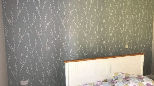 Completed bedroom feature wall.