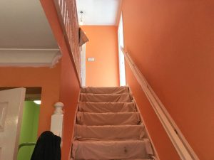 Staircase walls before.