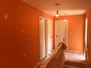 Staircase walls before.