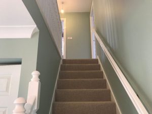 Staircase walls after completion.