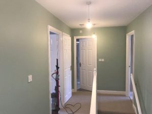 Staircase walls after completion.